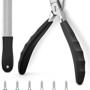 Heavy Duty Dog Nail Clippers -【Cuts Thick Nails Like Butter】【Upgraded Large Opening】 Professional Toenail Trimmer Razor Sharp  for Medium to Giant Breed (Black)