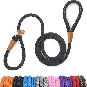 Dog Leash Slip Lead 5 6 8 FT Dog Training Leash Strong Heavy Duty Rope No Pull Training Lead Leashes for Dogs